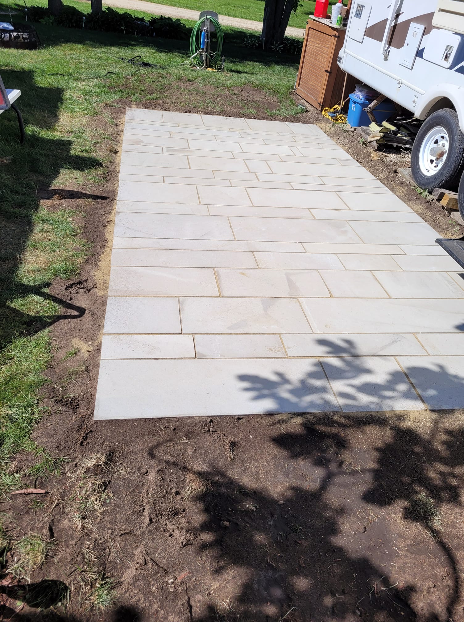 Limestone paving application